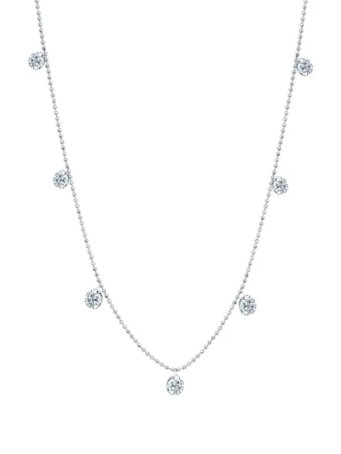 graziela 18K white gold small Floating diamonds ring 