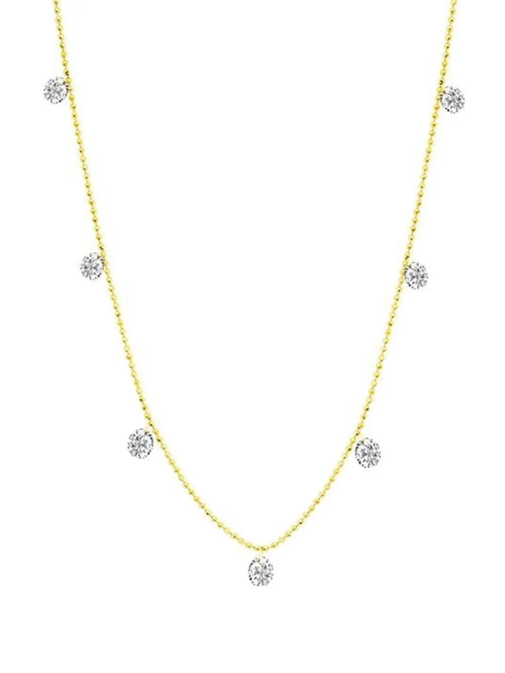 graziela 18k yellow gold Small Floating diamond necklace - ゴールドトーン graziela 18k yellow gold Small Floating diamond necklace - ゴールドトーン