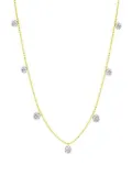 graziela 18k yellow gold Small Floating diamond necklace