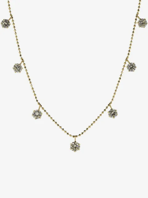 graziela 18K yellow gold medium Floating diamonds necklace