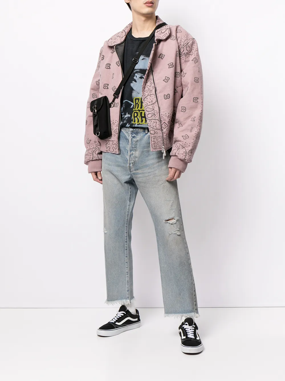 фото Rhude футболка с длинными рукавами и принтом