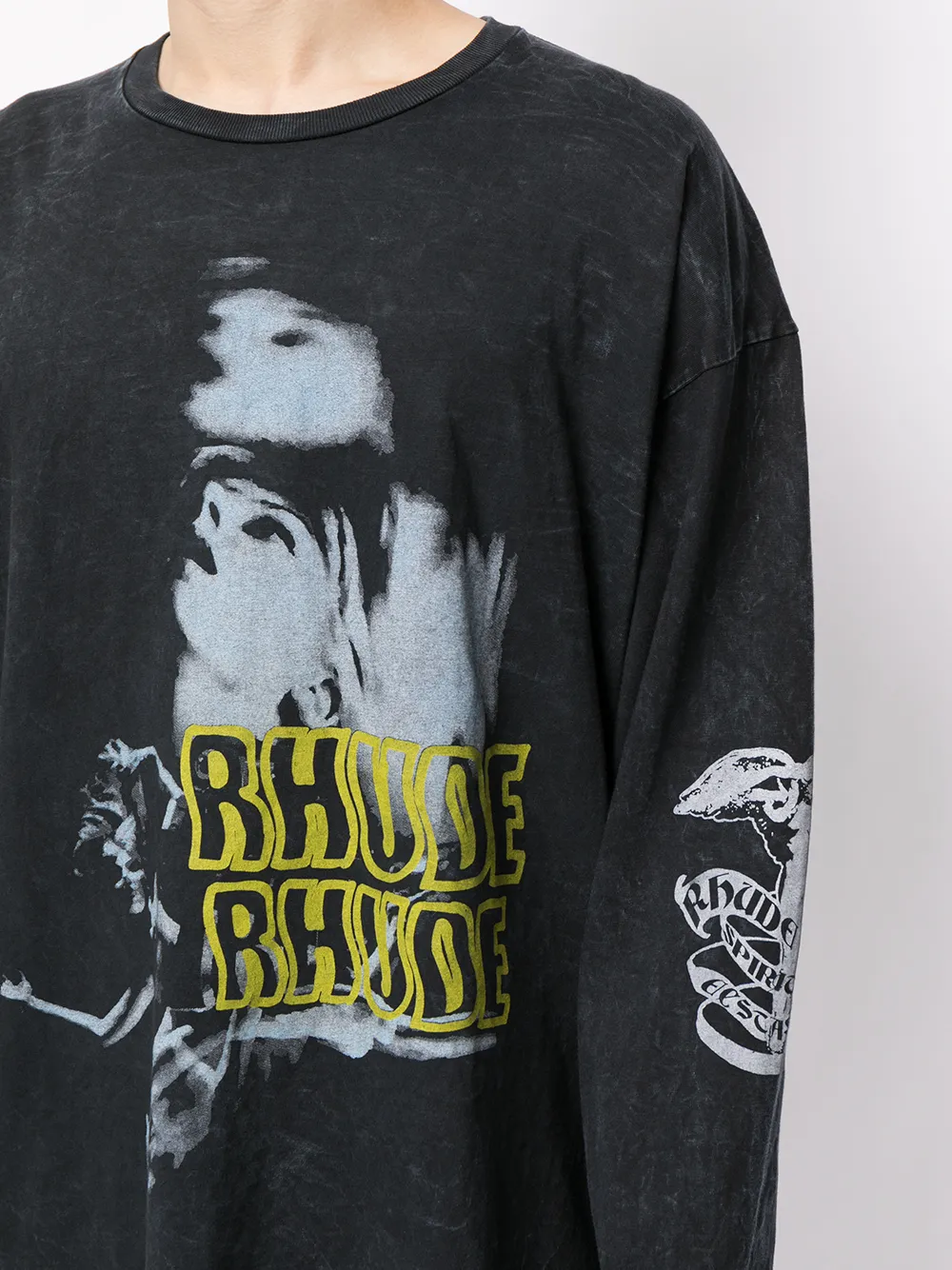 фото Rhude футболка с длинными рукавами и принтом