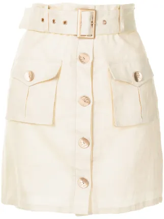 nicholas button front skirt