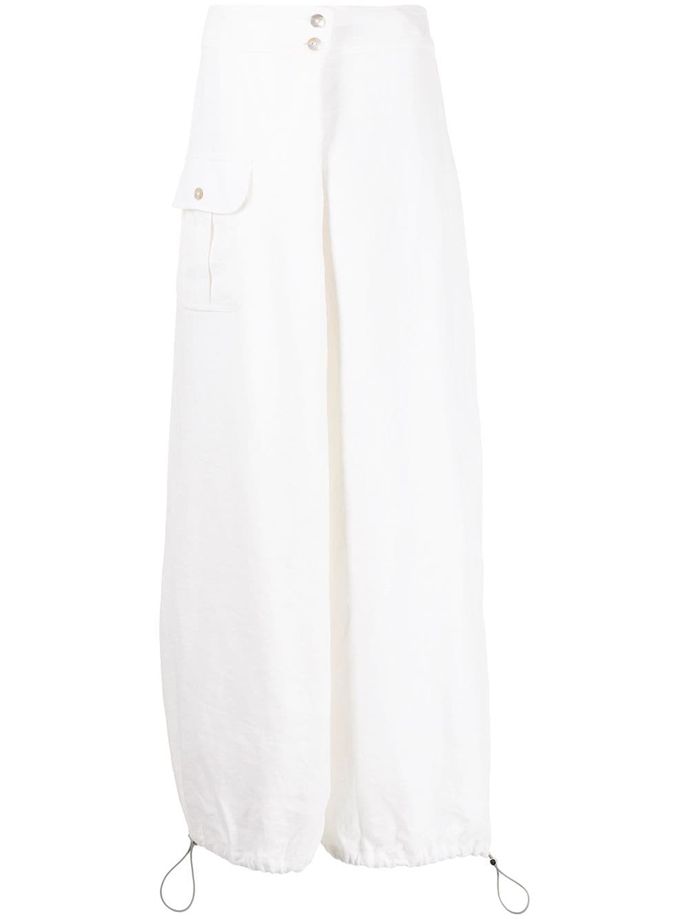 Grove high-waisted linen trousers