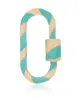 Image 1 of Marla Aaron 14kt gold Lock striped carabiner pendant