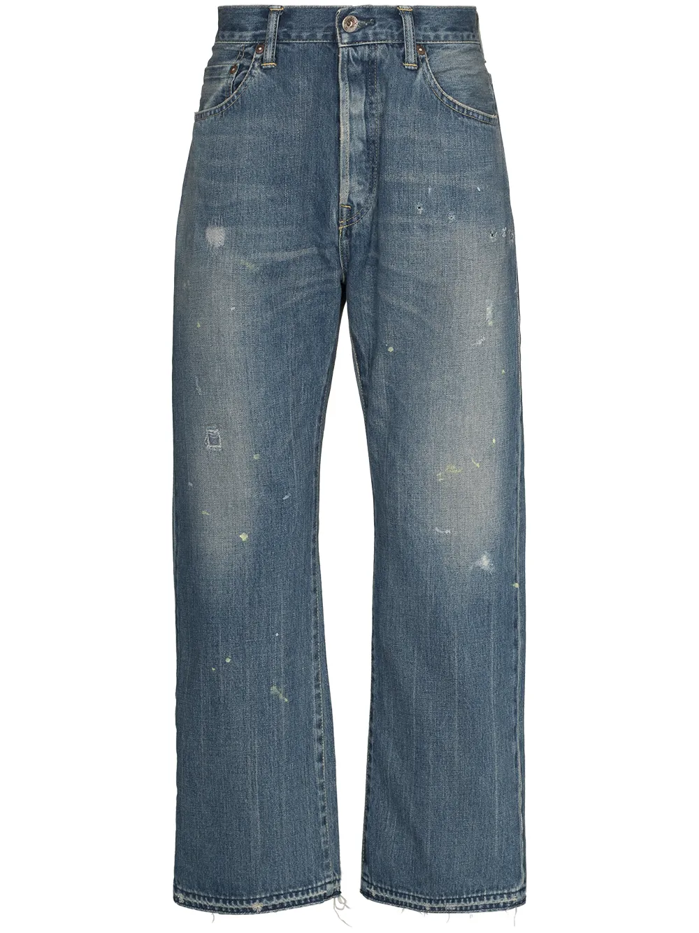 

Chimala distressed-effect straight-leg jeans - Blue