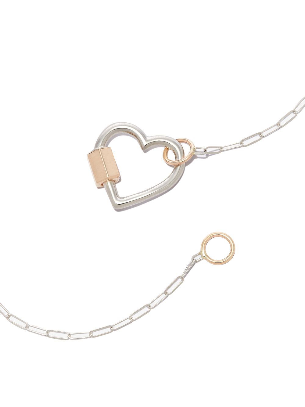 фото Marla aaron серебряное колье с подвеской heart lock