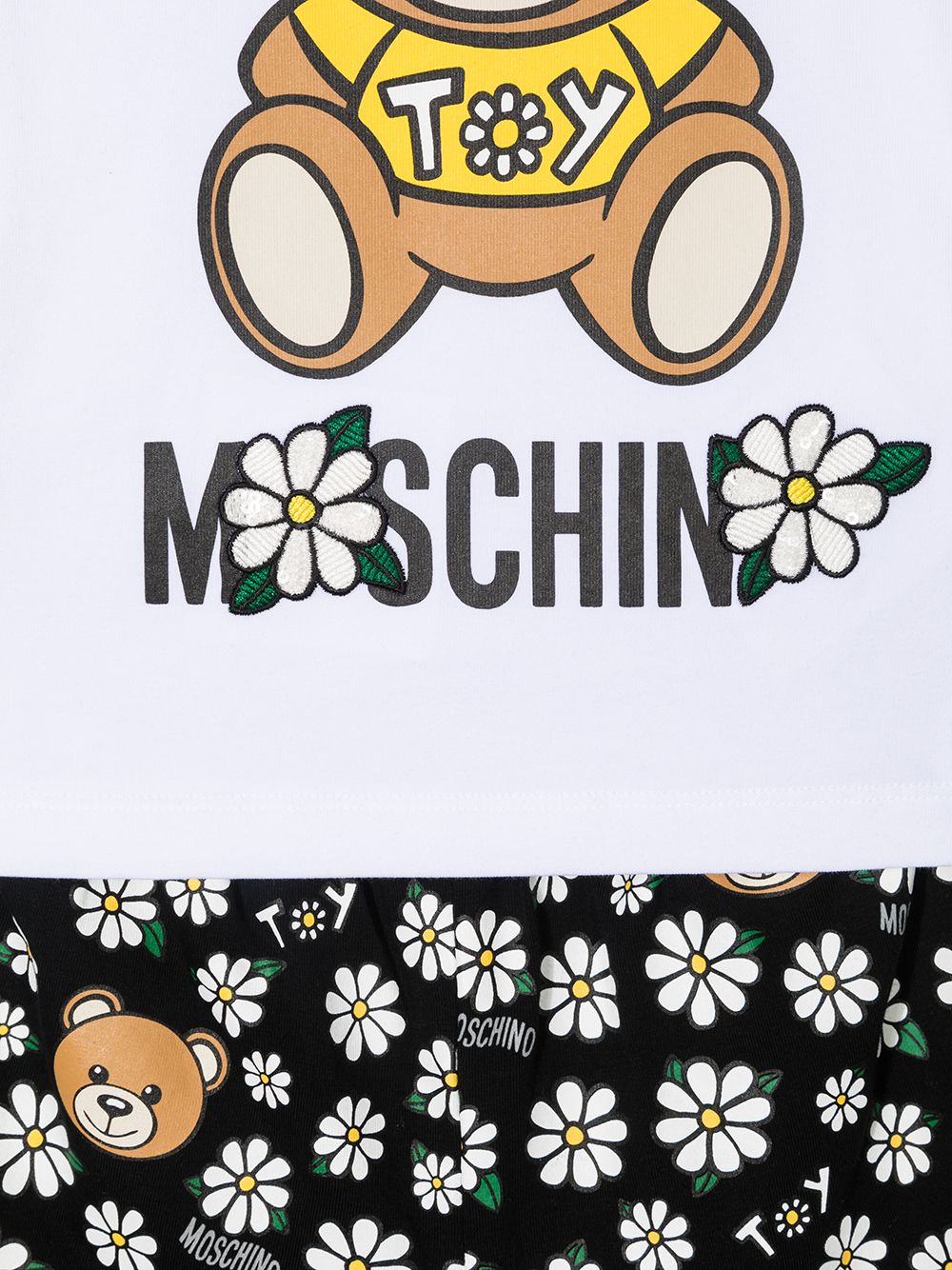 фото Moschino kids комплект из футболки и шортов