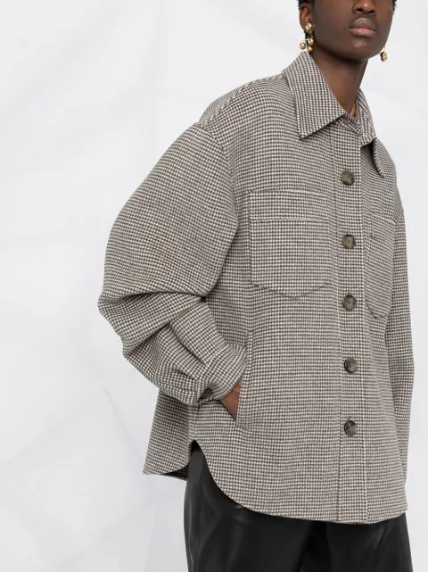 houndstooth textured overshirt