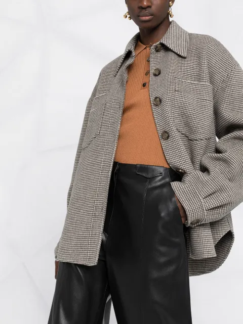 houndstooth textured overshirt