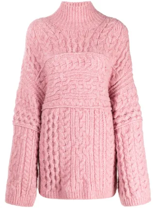 Nanushka Raw cable-knit Oversize Jumper 