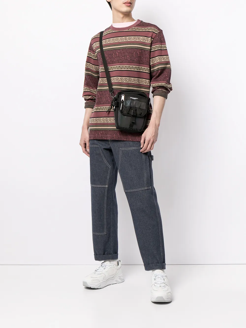 фото Stussy футболка sumatra с длинными рукавами и геометричным узором
