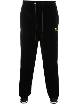 MCM Velvet Logo Joggers Black FARFETCH UK
