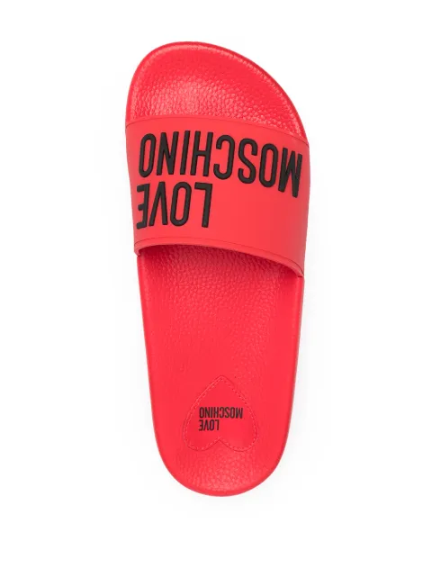 moschino slides red