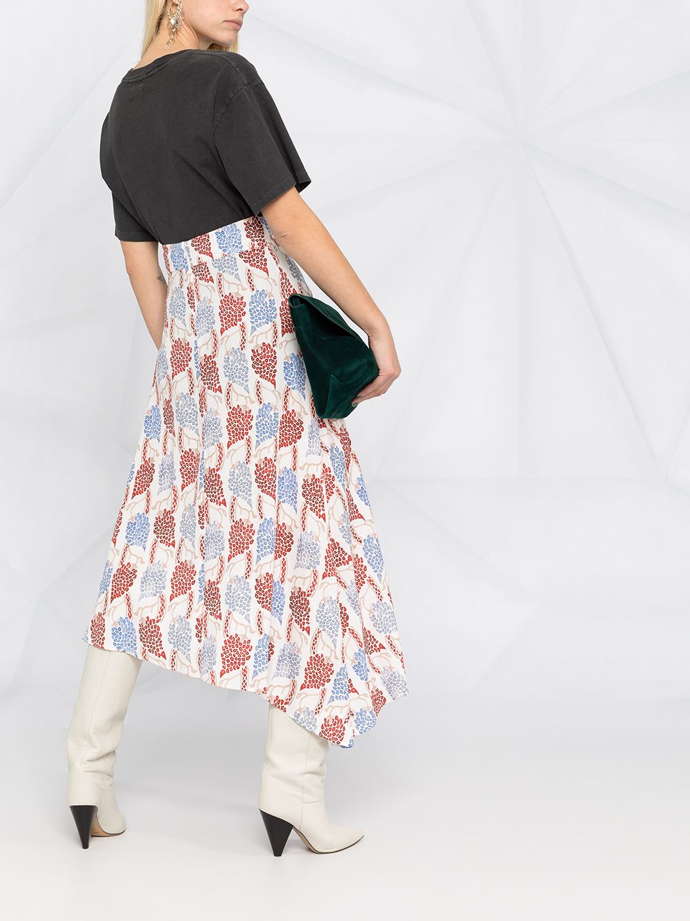 фото Isabel marant юбка асимметричного кроя с драпировкой и принтом