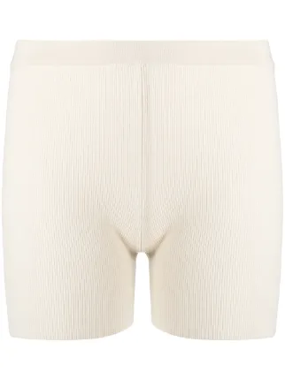 jacquemus fitted ribbed shorts