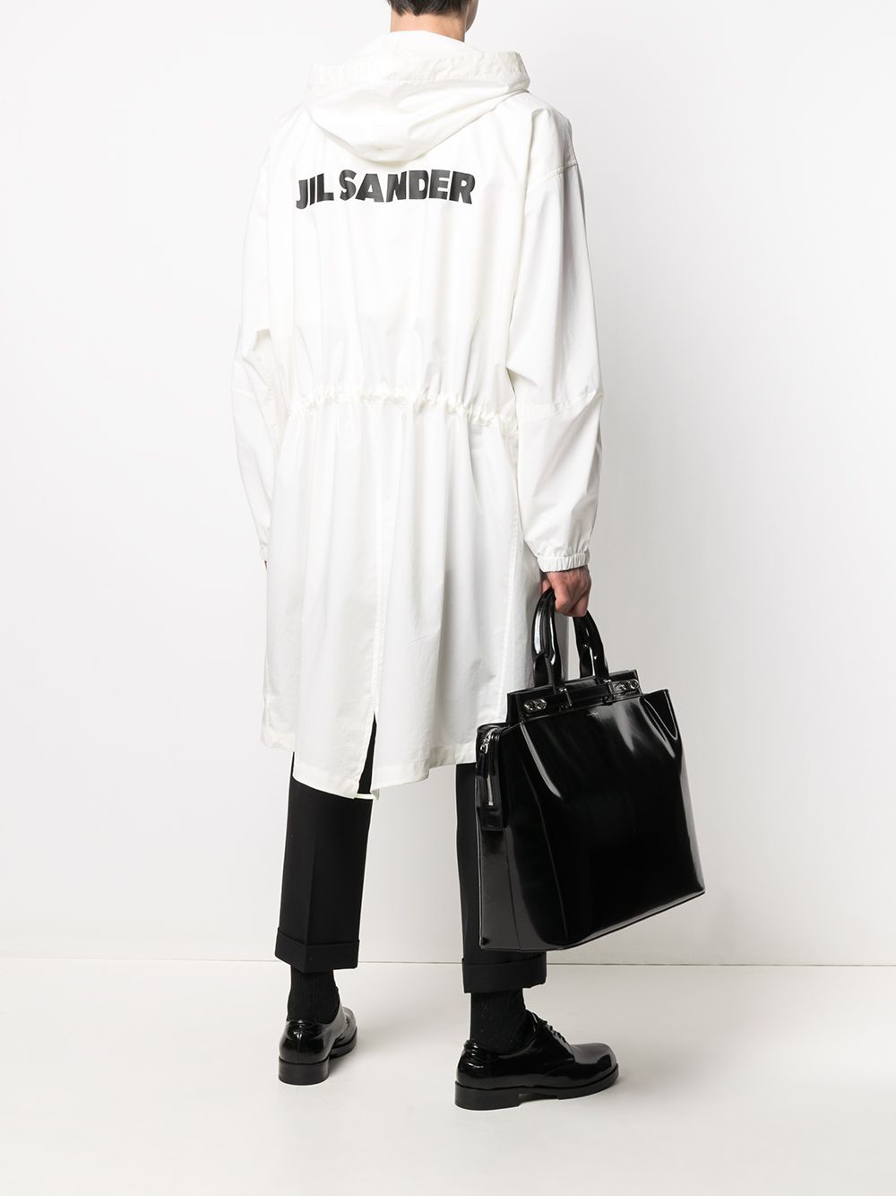 Jil Sander Regenjas met logoprint - Wit