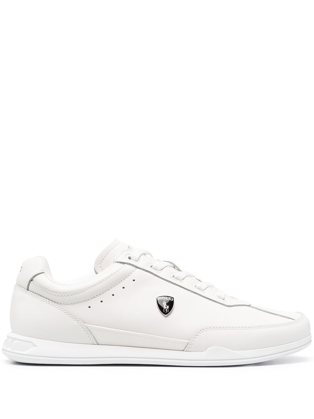 Polo Ralph Lauren Side Logo Plaque Trainers In White
