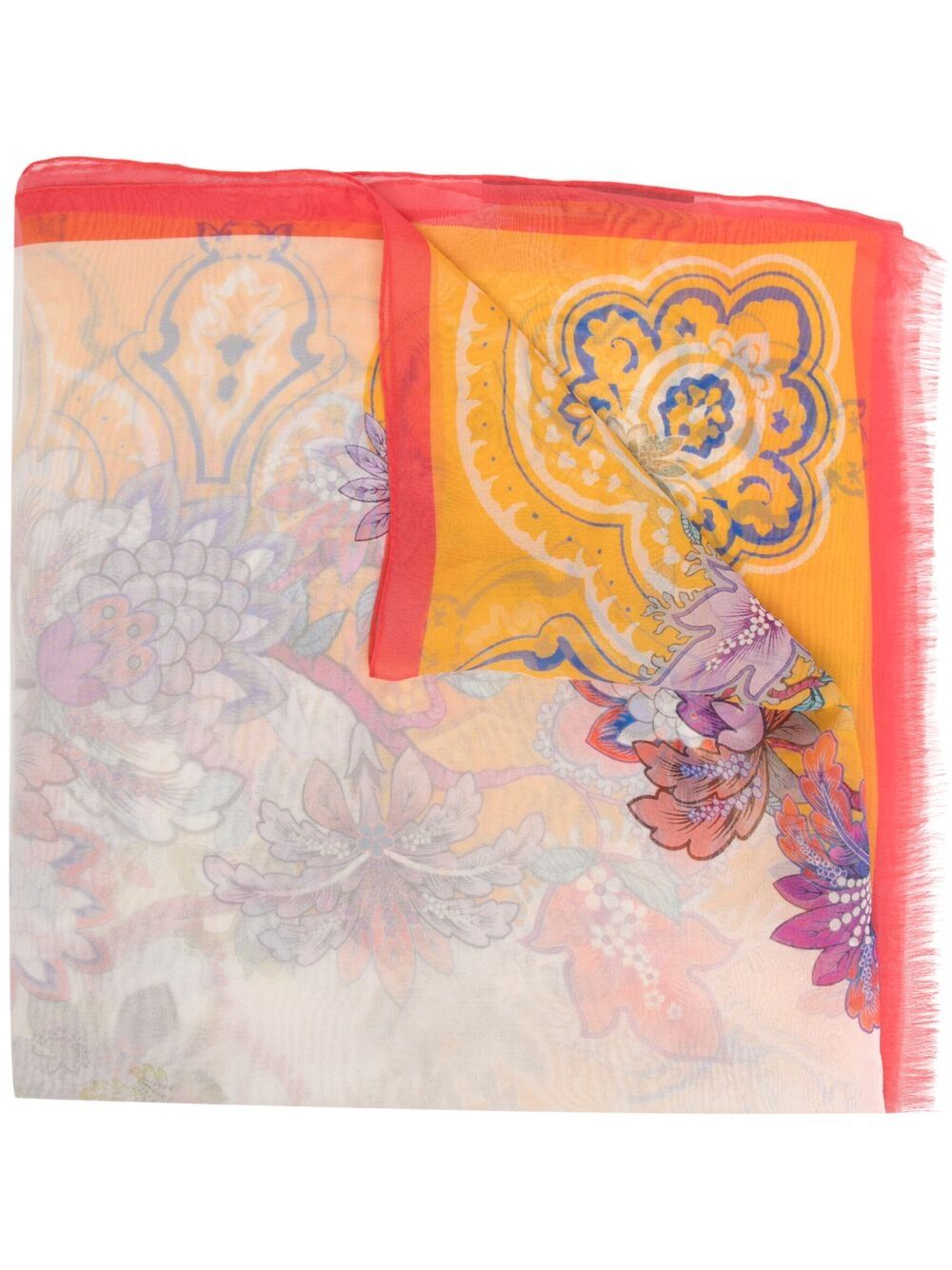 фото Etro платок с цветочным принтом