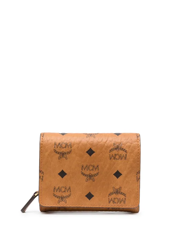 MCM モノグラム 二つ折り財布 | ブラウン | FARFETCH JP