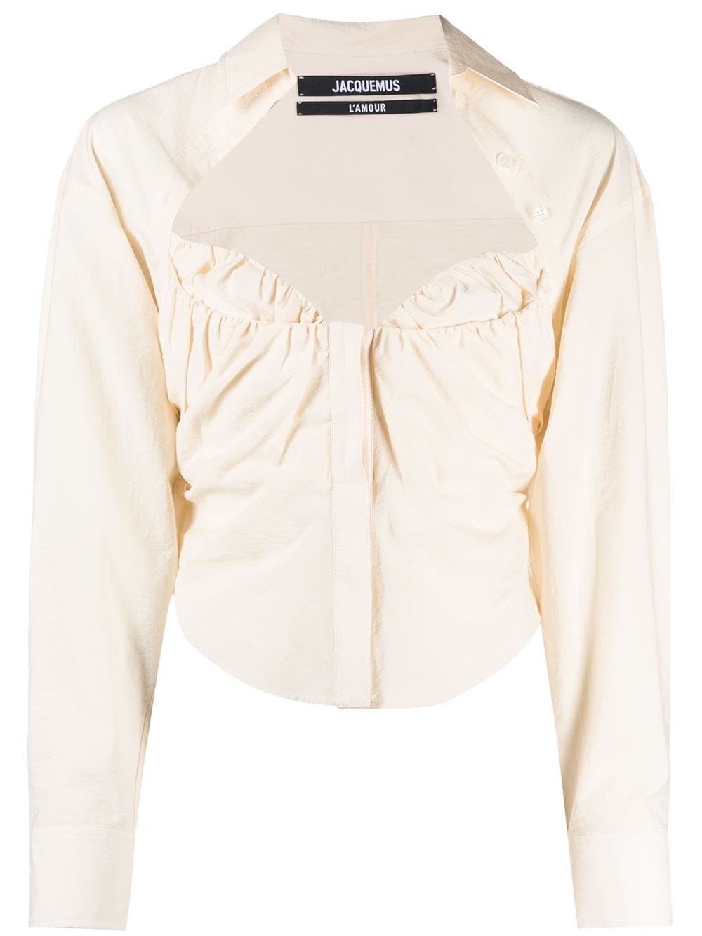 Jacquemus sweetheart-neck long-sleeve Shirt - Farfetch