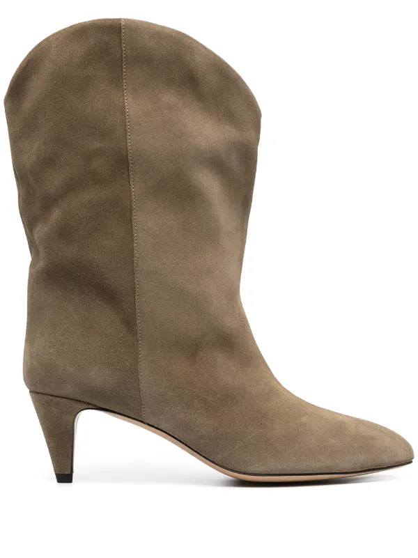 ISABEL MARANT Donatee Leather Ankle Boots - Farfetch