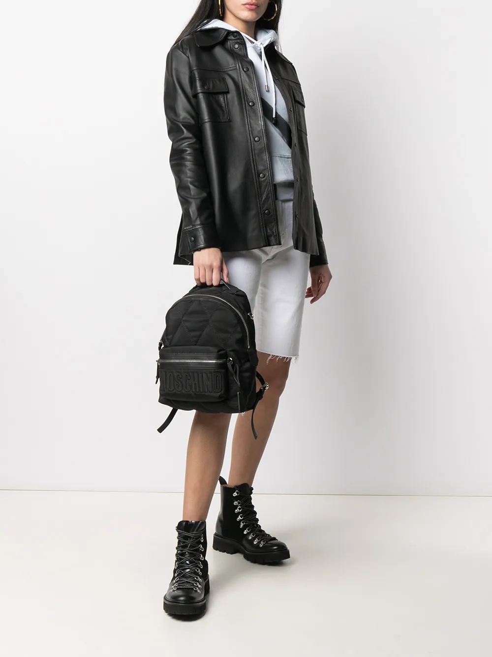 фото Moschino рюкзак с тисненым логотипом