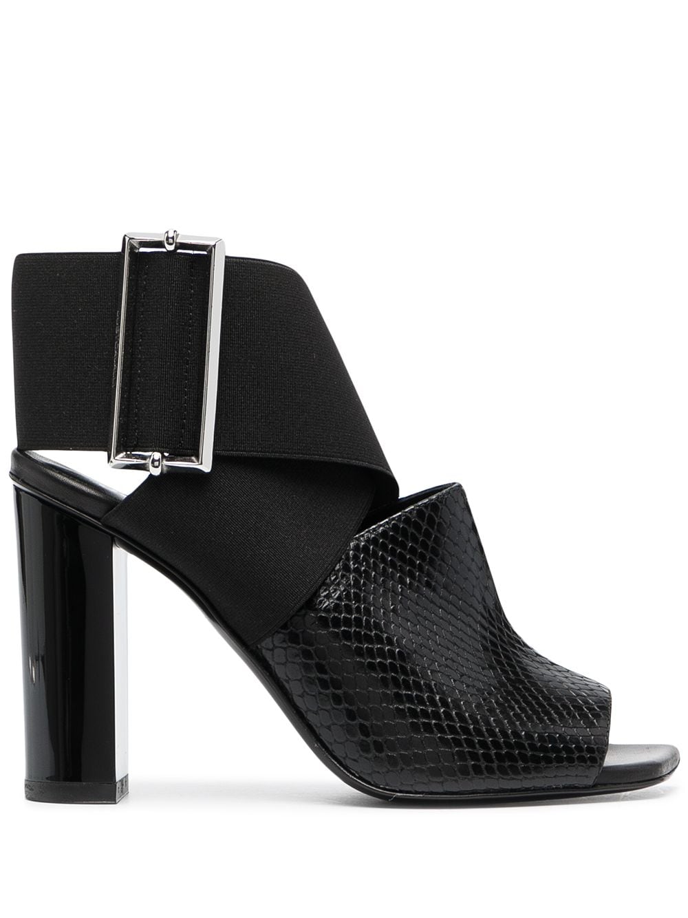 Just Cavalli Open-toe Wrapped Sandal In Black