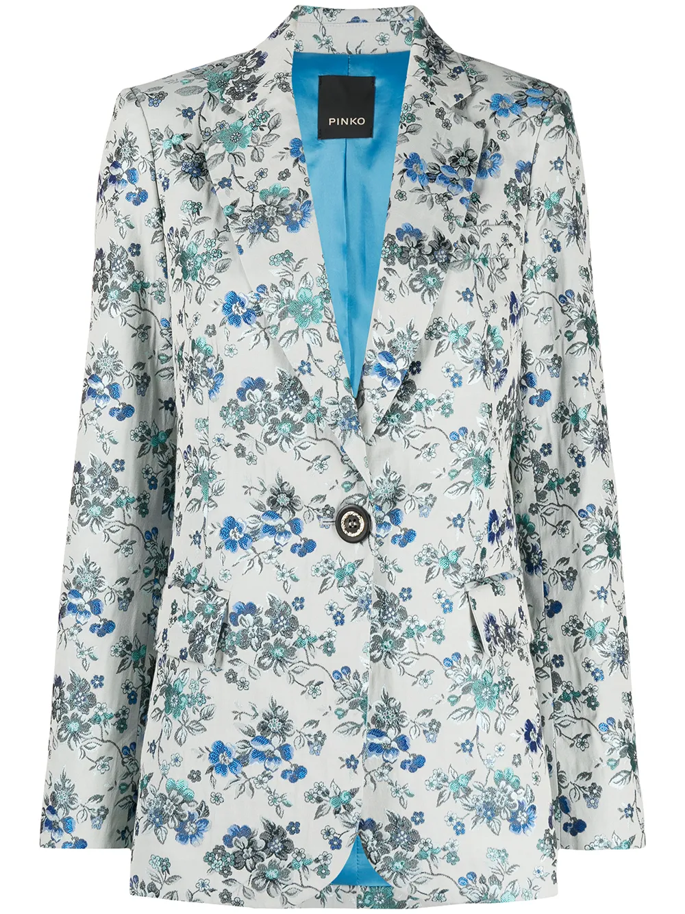 floral jacquard blazer