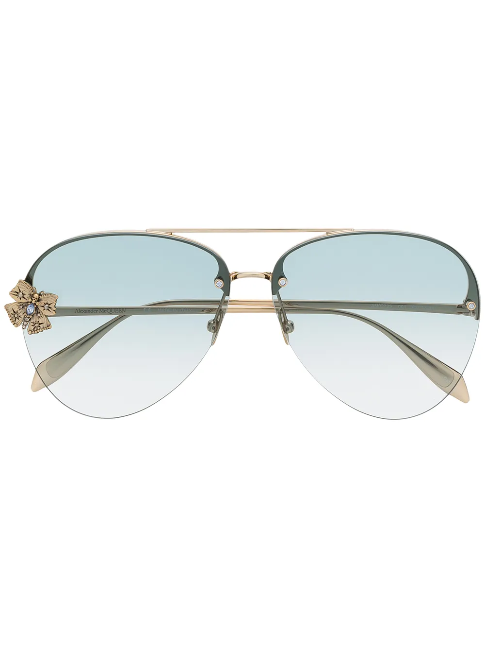 фото Alexander mcqueen eyewear солнцезащитные очки-авиаторы с кристаллами
