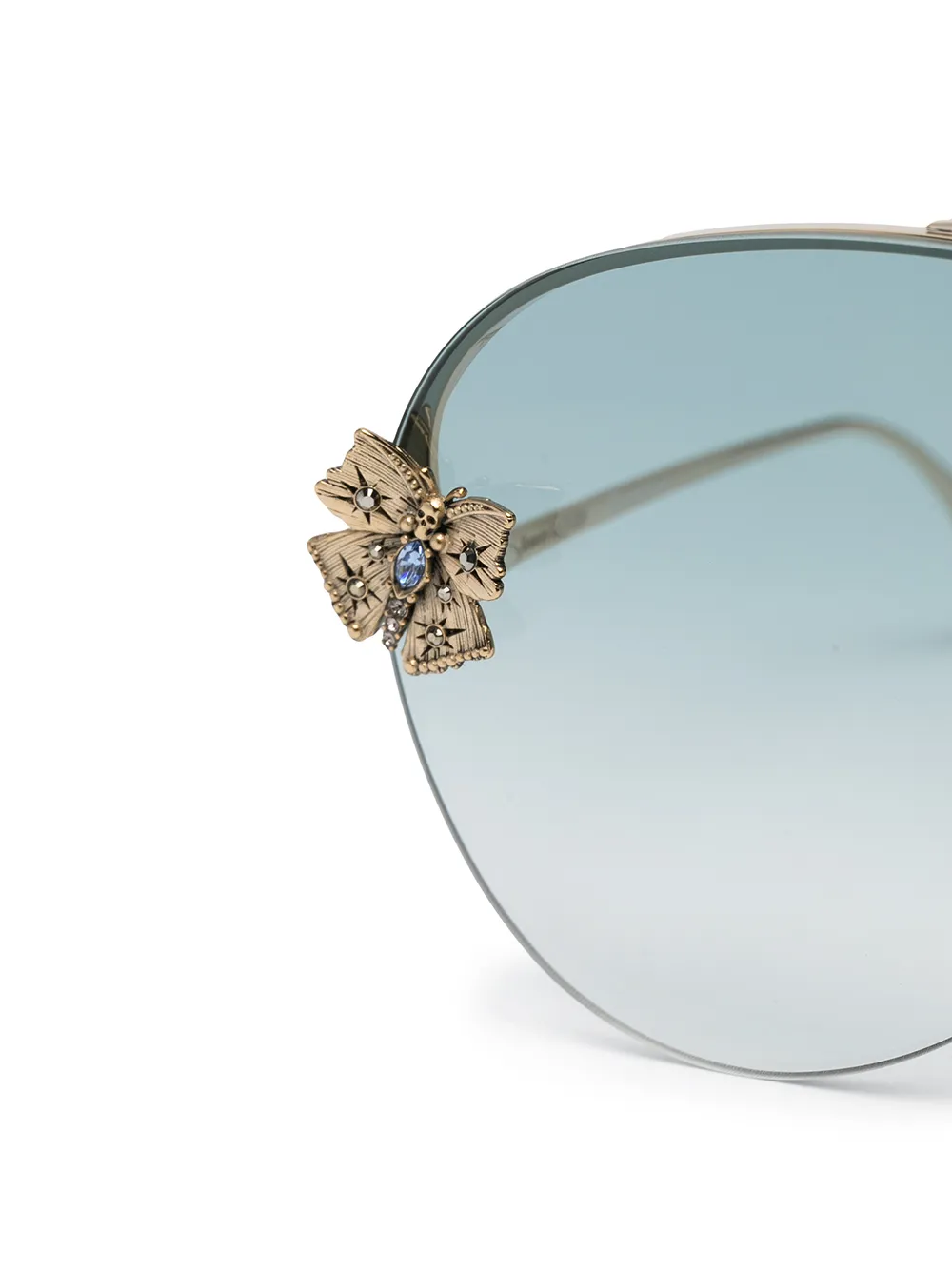 фото Alexander mcqueen eyewear солнцезащитные очки-авиаторы с кристаллами