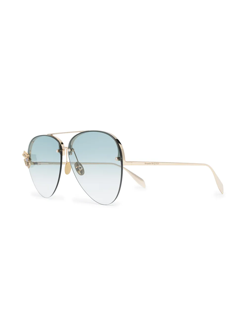 фото Alexander mcqueen eyewear солнцезащитные очки-авиаторы с кристаллами