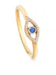 Image 1 of Astley Clarke 14kt yellow gold Evil Eye sapphire and diamond ring