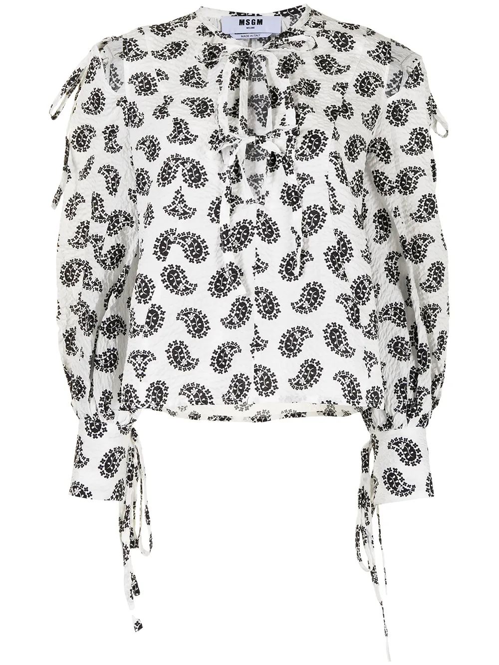 

MSGM blusa con estampado de cachemira - Blanco