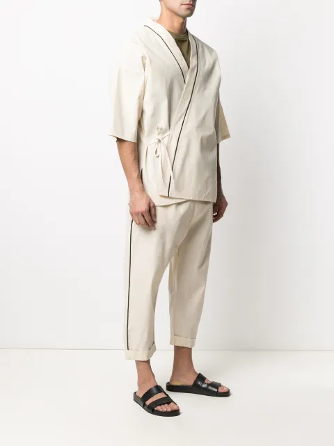 Alchemy wrap-around cotton kimono for men | ALL529 at Farfetch.com Alchemy wrap-around Cotton Kimono  - Farfetch
