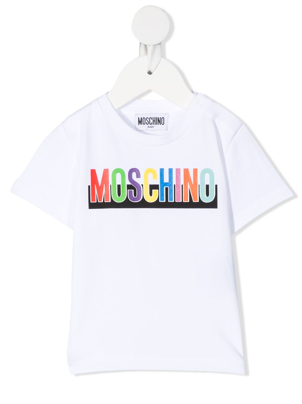 фото Moschino kids футболка узкого кроя с логотипом