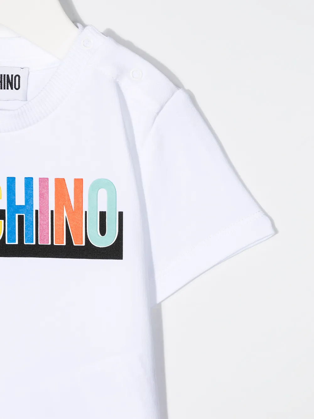 фото Moschino kids футболка узкого кроя с логотипом