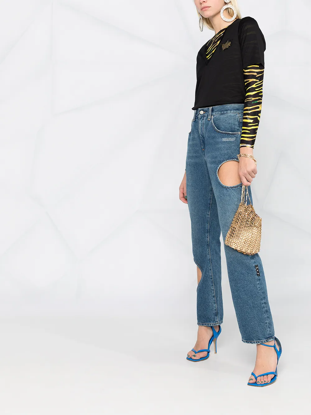 фото Dsquared2 футболка с v-образным вырезом и логотипом