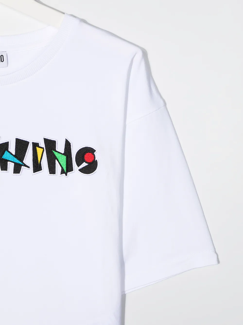 фото Moschino kids футболка с вышитым логотипом