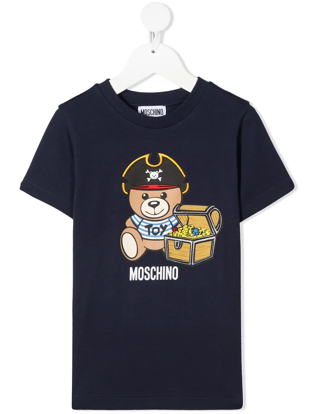 фото Moschino kids футболка с притом