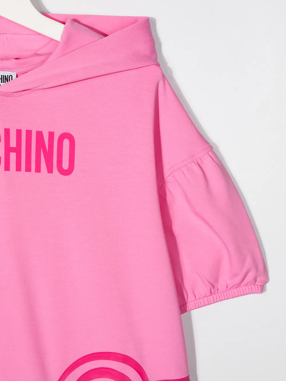 фото Moschino kids платье-худи с принтом