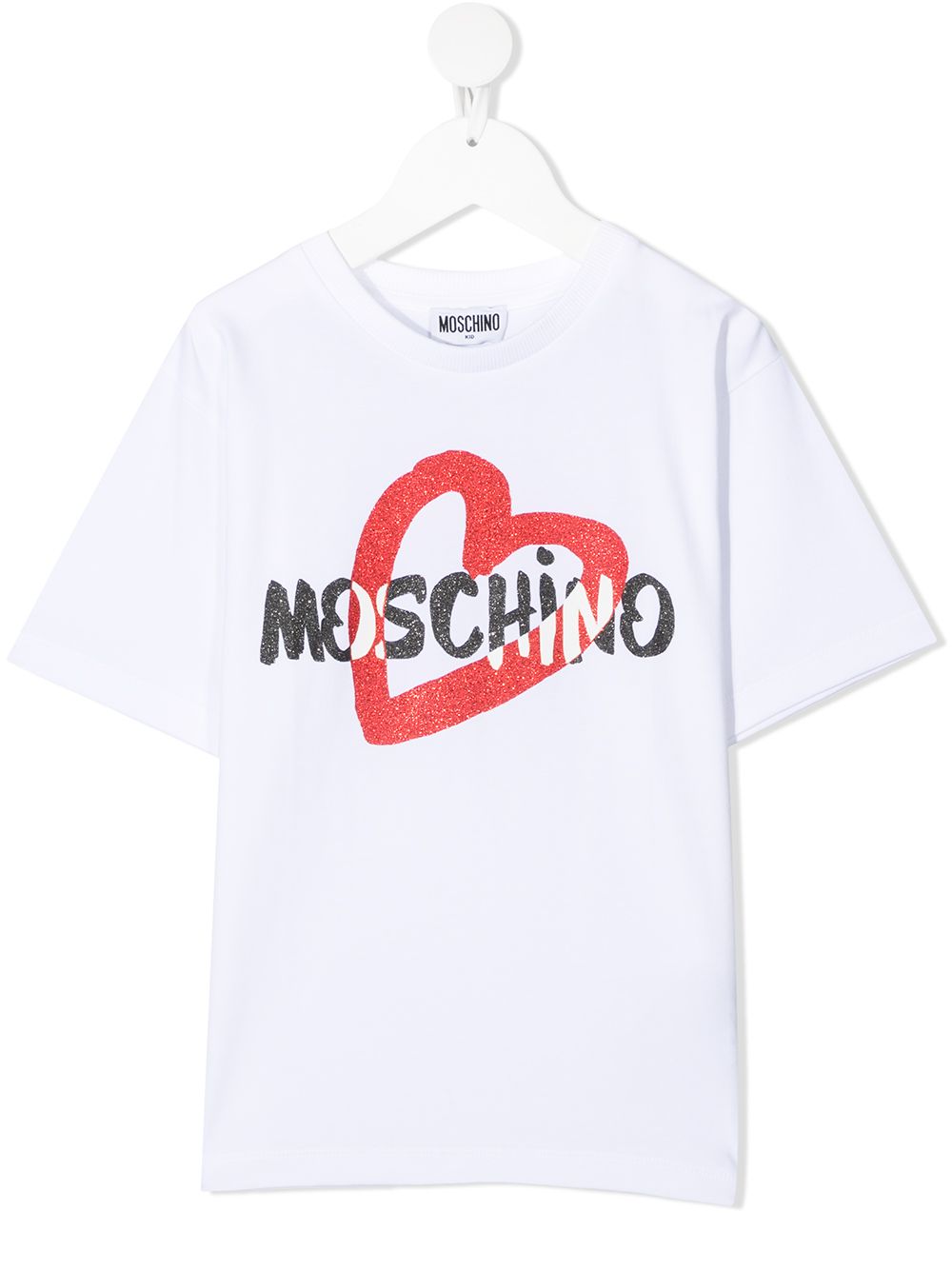 фото Moschino kids футболка с короткими рукавами и логотипом