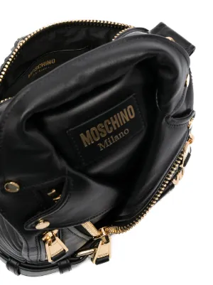 moschino biker jacket backpack