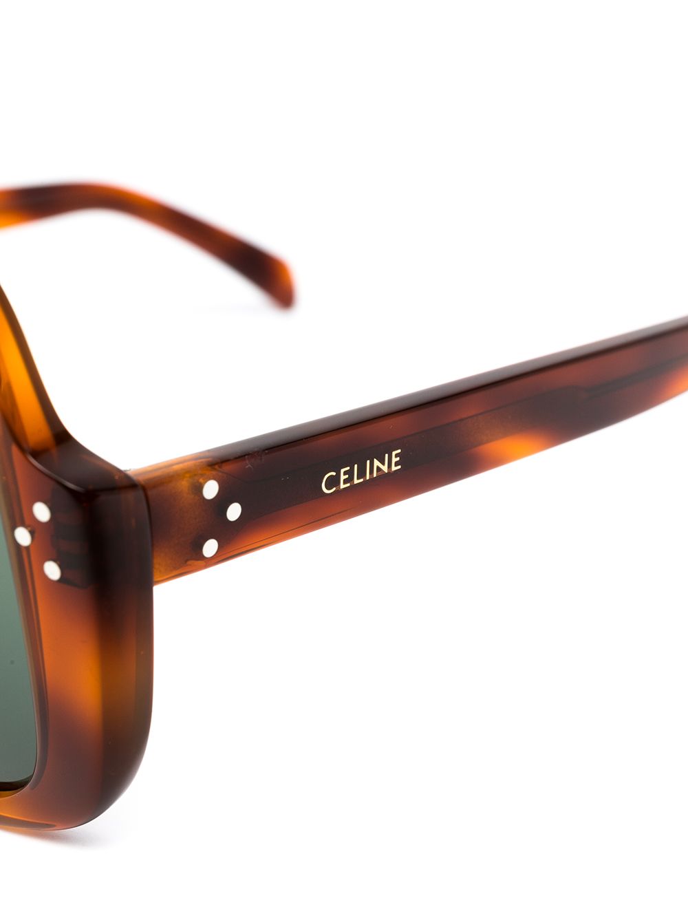 фото Celine eyewear массивные солнцезащитные очки черепаховой расцветки