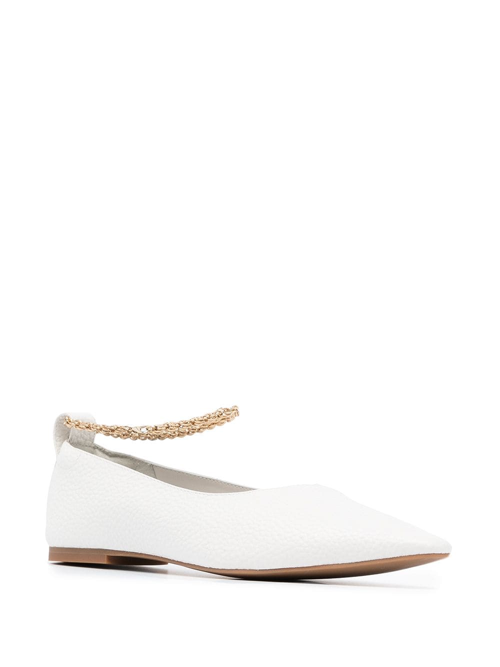 Shop Senso Aubree Ii Leather Ballerina Shoes In White