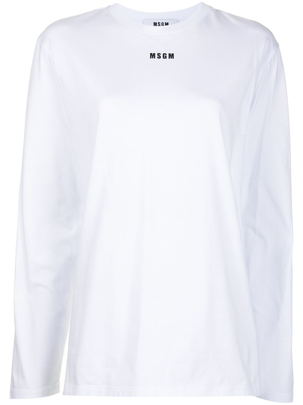 MSGM LOGO-PRINT LONG-SLEEVE T-SHIRT