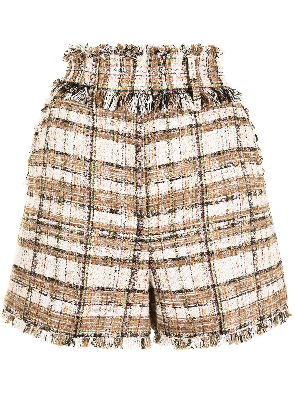 

MSGM skorts de tweed deshilachados - Multicolor