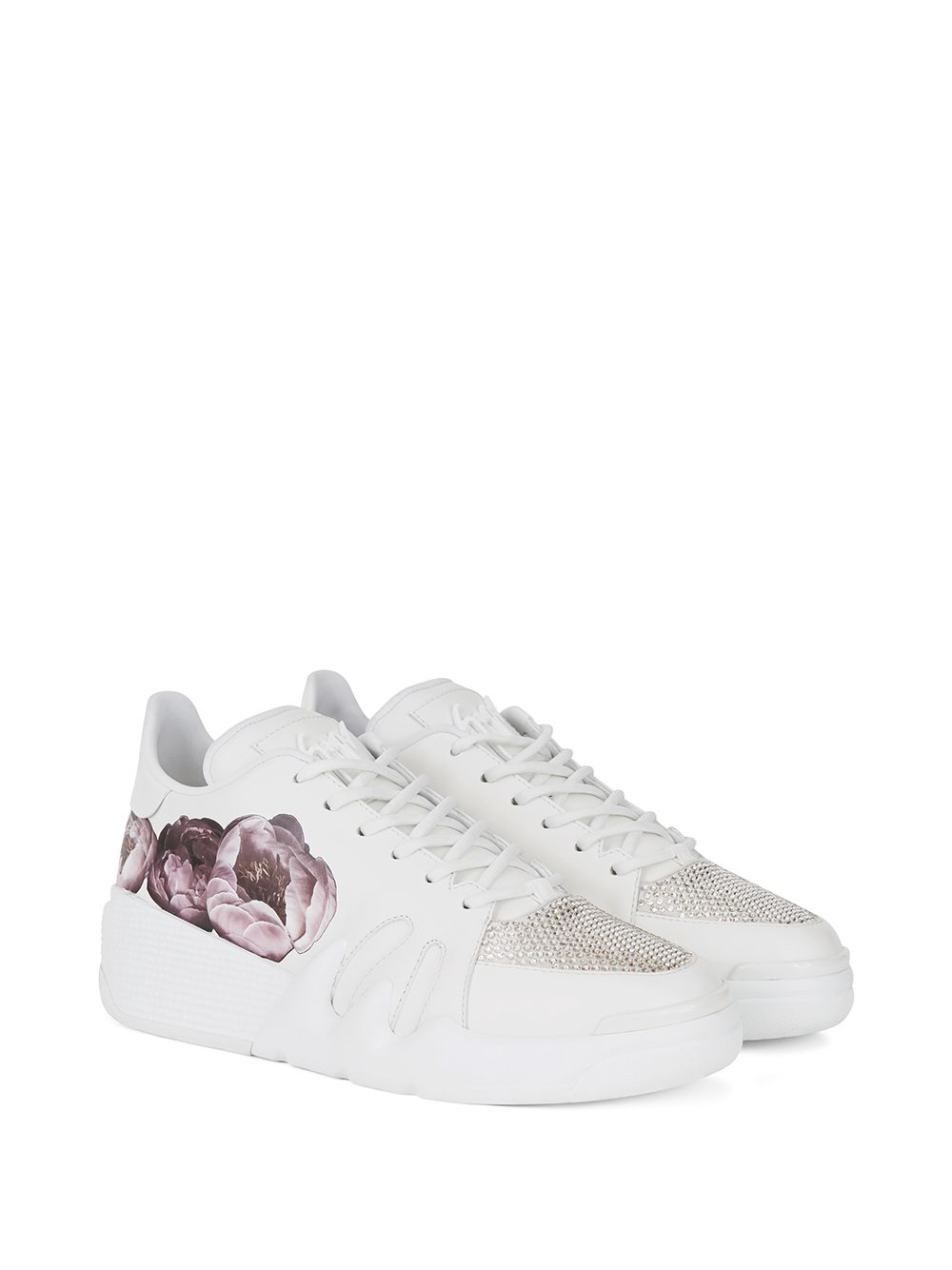 Giuseppe Zanotti Forever Bloom leren sneakers - Wit