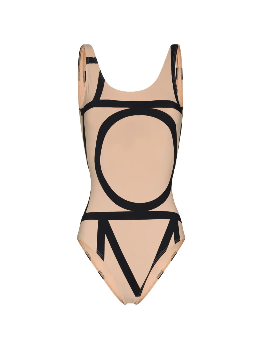 Toteme Badeanzug mit Monogramm-Print - Nude
