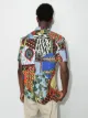 Gitman Vintage fish eye contrast panel shirt